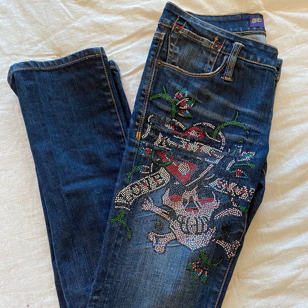 Ed Hardy by Christian Audigier low rise jeans